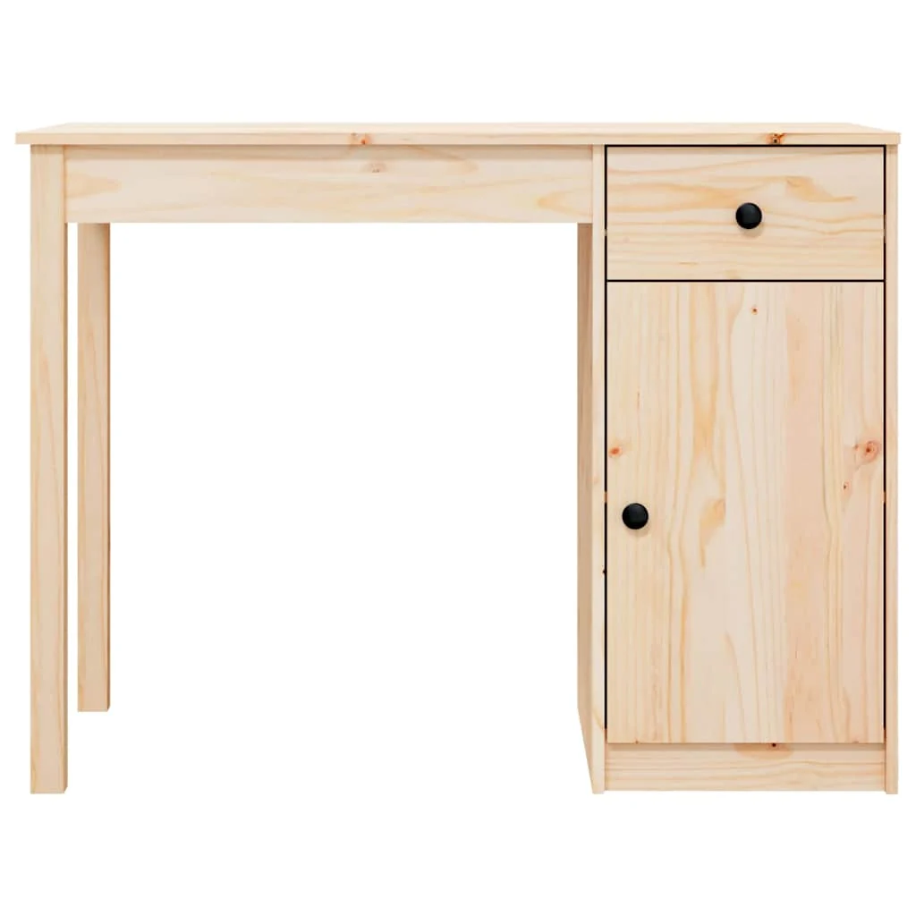 Bureau 100 x 50 x 75 cm naturel bois massif – vue en situation