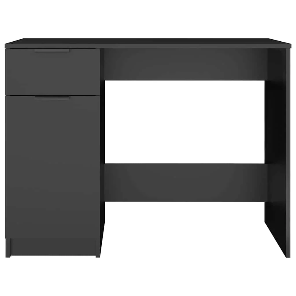 Bureau 100 x 50 x 75 cm noir bois d'ingénierie – vue en situation