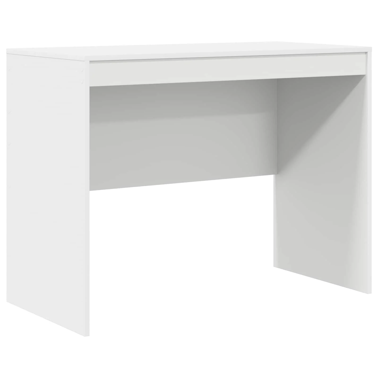 Bureau 100 x 50 x 76 cm blanc bois d'ingénierie – modèle 4 – vue de côté