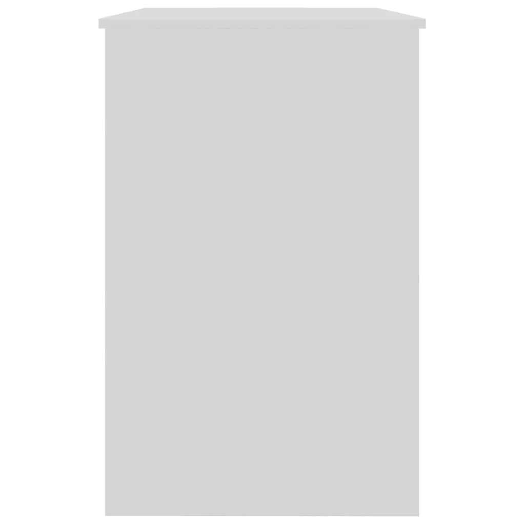 Bureau 100 x 50 x 76 cm blanc brillant bois d'ingénierie – modèle 3 – vue de dos