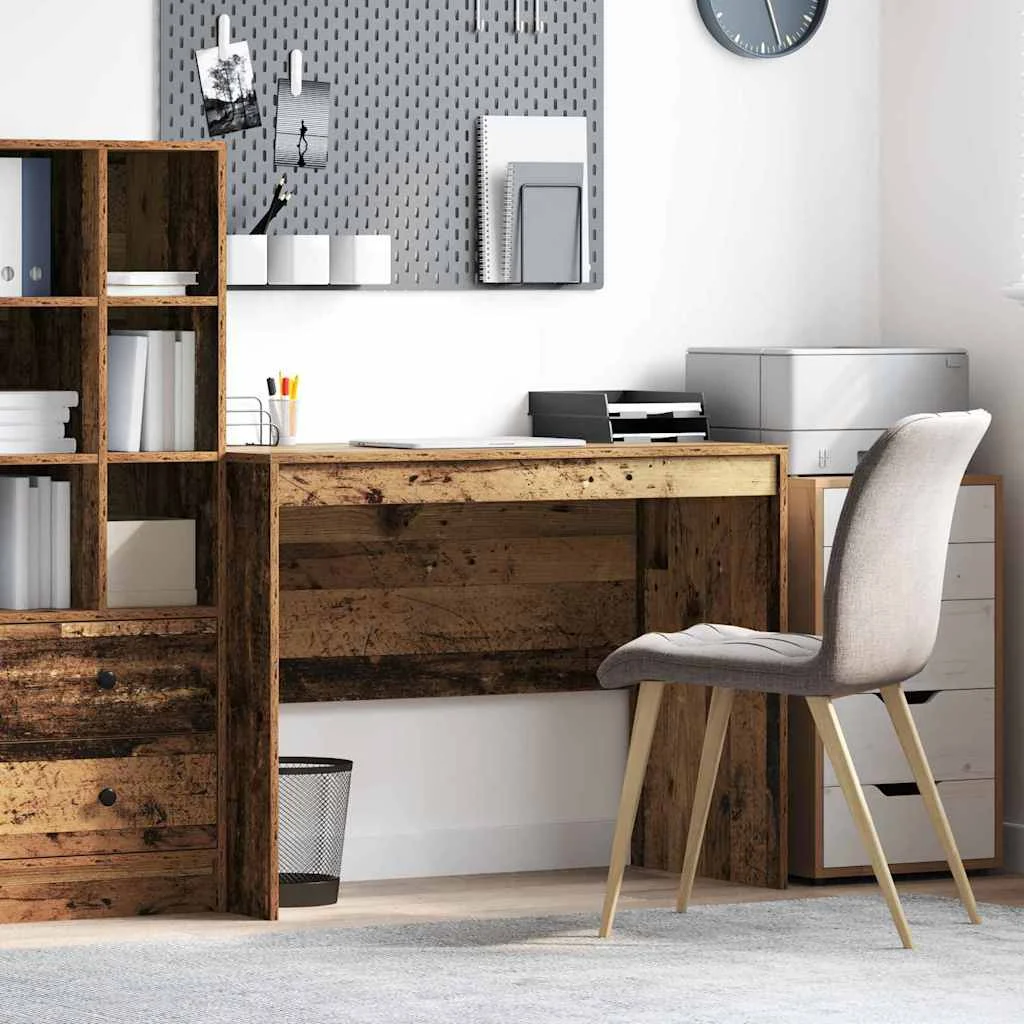 Bureau 100 x 50 x 76 cm bois ancien bois d'ingénierie – vue d’ensemble