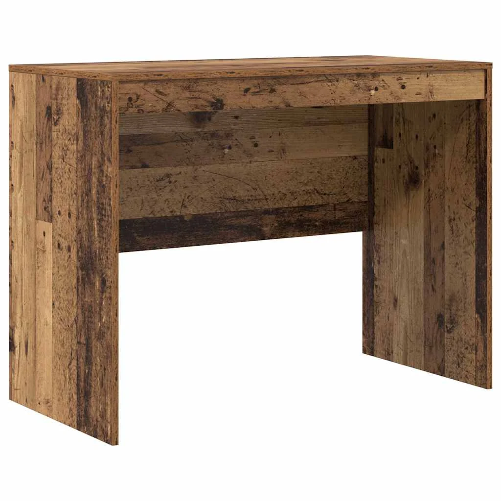 Bureau 100 x 50 x 76 cm bois ancien bois d'ingénierie – vue de côté