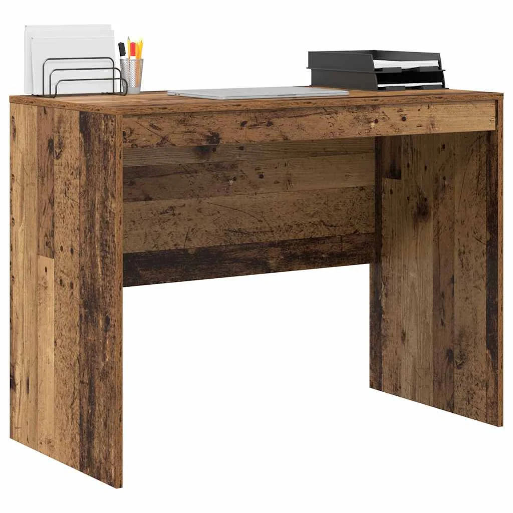 Bureau 100 x 50 x 76 cm bois ancien bois d'ingénierie – vue de détail