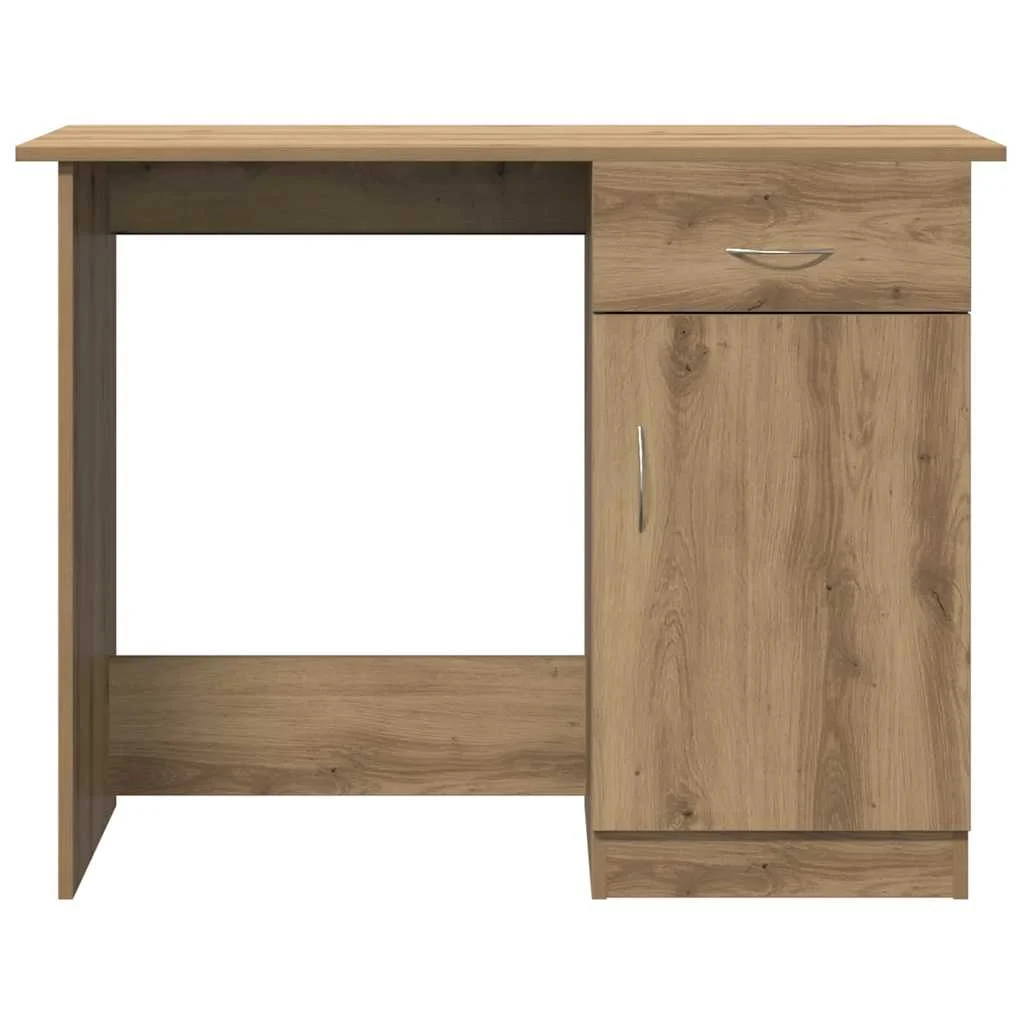 Bureau 100 x 50 x 76 cm chêne artisanal bois d'ingénierie – vue de dessus