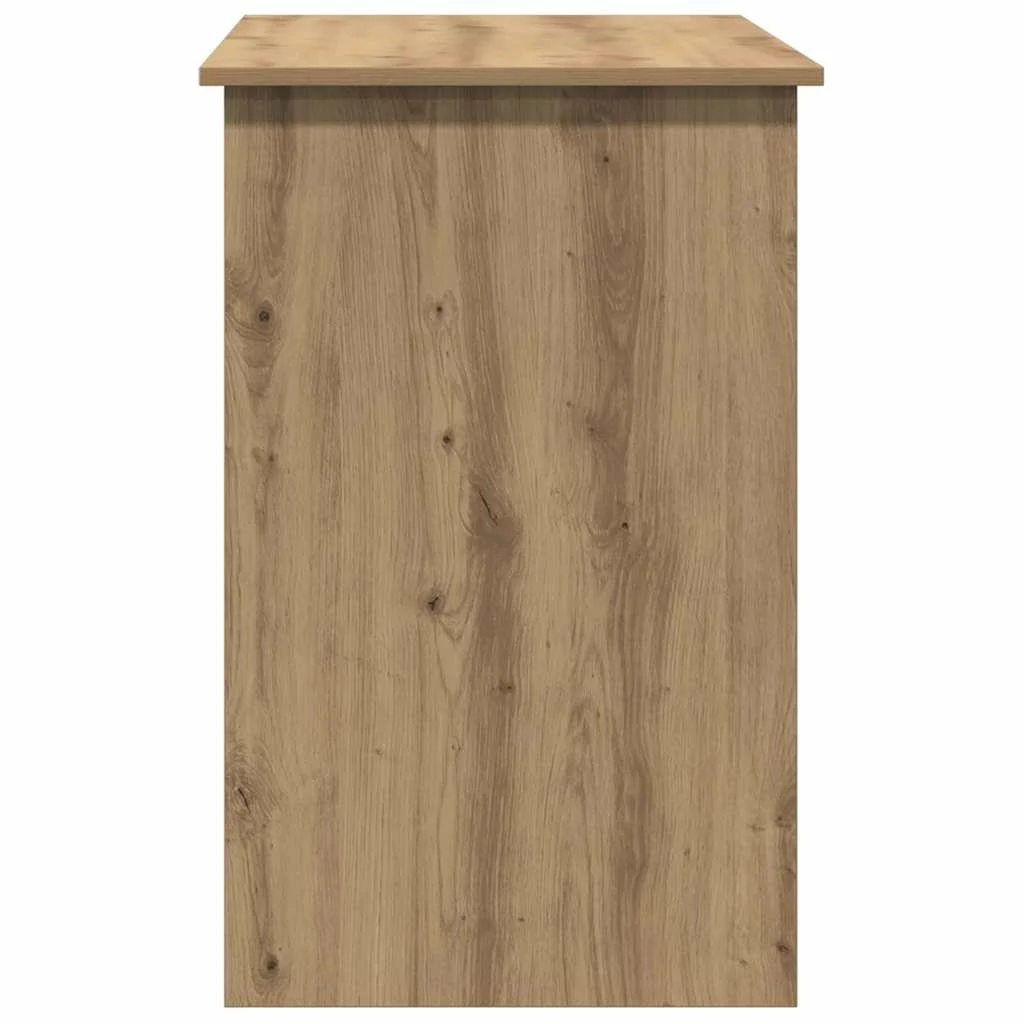 Bureau 100 x 50 x 76 cm chêne artisanal bois d'ingénierie – vue de dos