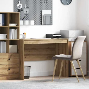 Bureau 100 x 50 x 76 cm chêne artisanal bois d'ingénierie – modèle 3 – vue d’ensemble