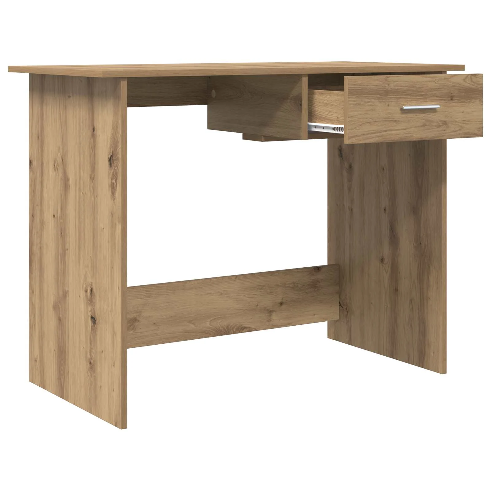 Bureau 100 x 50 x 76 cm chêne artisanal bois d'ingénierie – modèle 4 – vue de dessus
