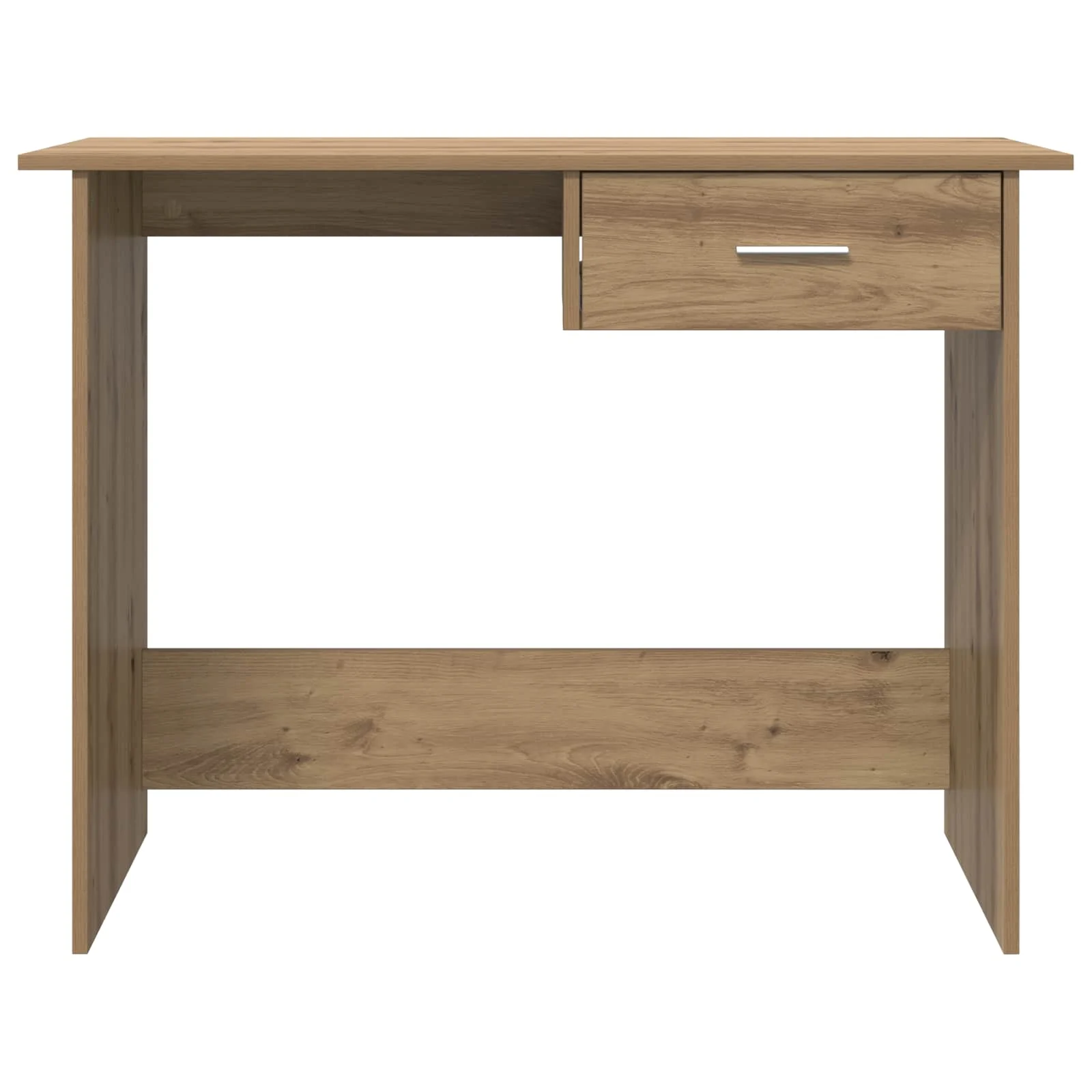 Bureau 100 x 50 x 76 cm chêne artisanal bois d'ingénierie – modèle 4 – vue de dos