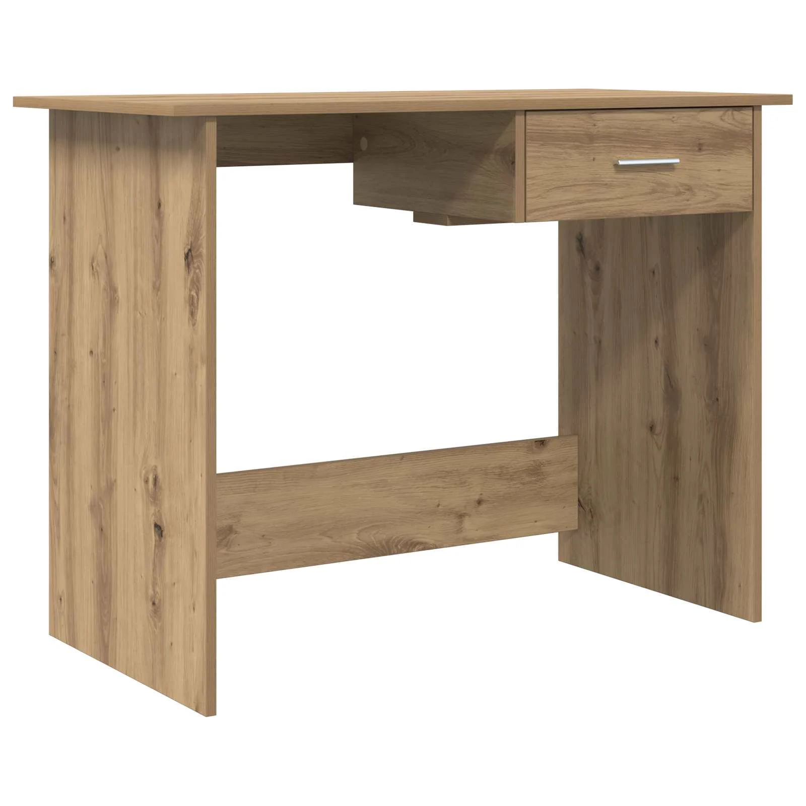 Bureau 100 x 50 x 76 cm chêne artisanal bois d'ingénierie – modèle 4 – vue de côté
