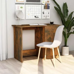Bureau 100 x 50 x 76 cm chêne fumé bois d'ingénierie – modèle 2 – vue d’ensemble