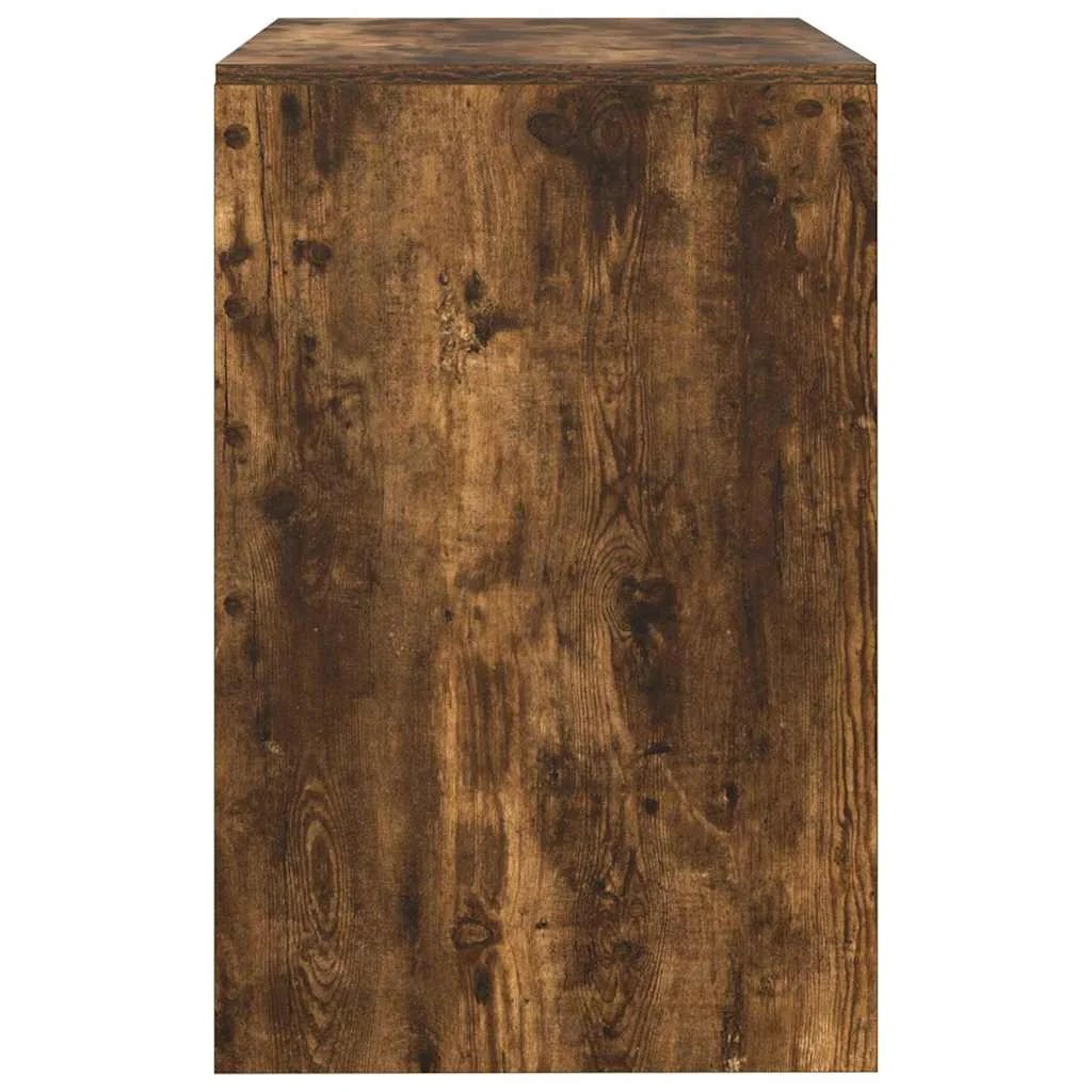 Bureau 100 x 50 x 76 cm chêne fumé bois d'ingénierie – modèle 3 – vue de dos