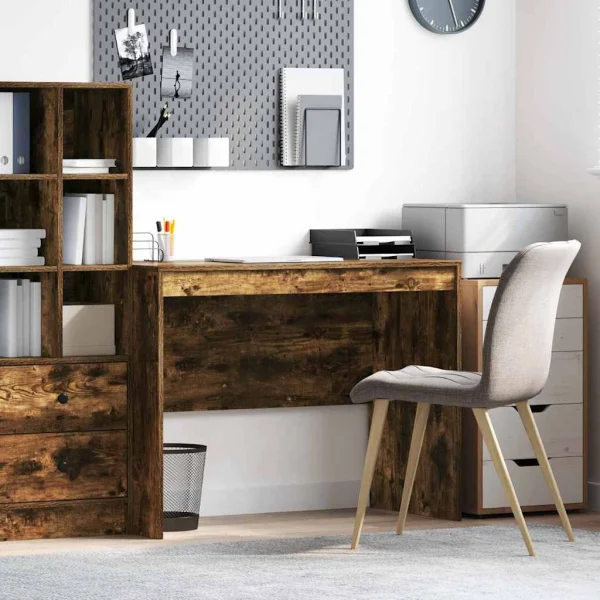 Bureau 100 x 50 x 76 cm chêne fumé bois d'ingénierie – modèle 3 – vue d’ensemble