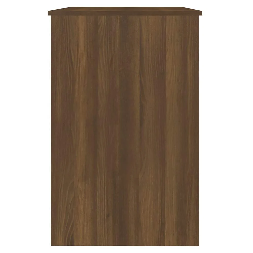 Bureau 100 x 50 x 76 cm chêne marron bois d'ingénierie – modèle 2 – vue de dos