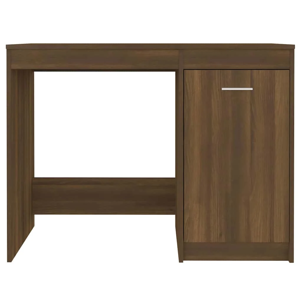 Bureau 100 x 50 x 76 cm chêne marron bois d'ingénierie – modèle 2 – vue en situation
