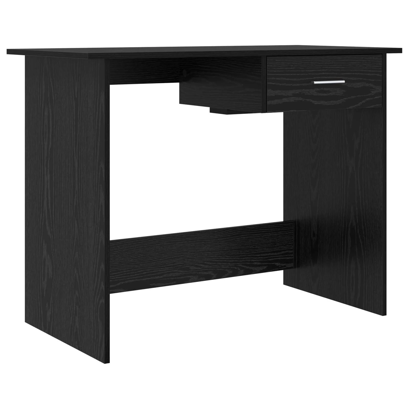 Bureau 100 x 50 x 76 cm chêne noir bois d'ingénierie – modèle 4 – vue de côté