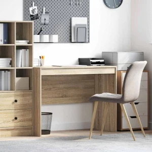 Bureau 100 x 50 x 76 cm chêne sonoma bois d'ingénierie – modèle 4 – vue d’ensemble