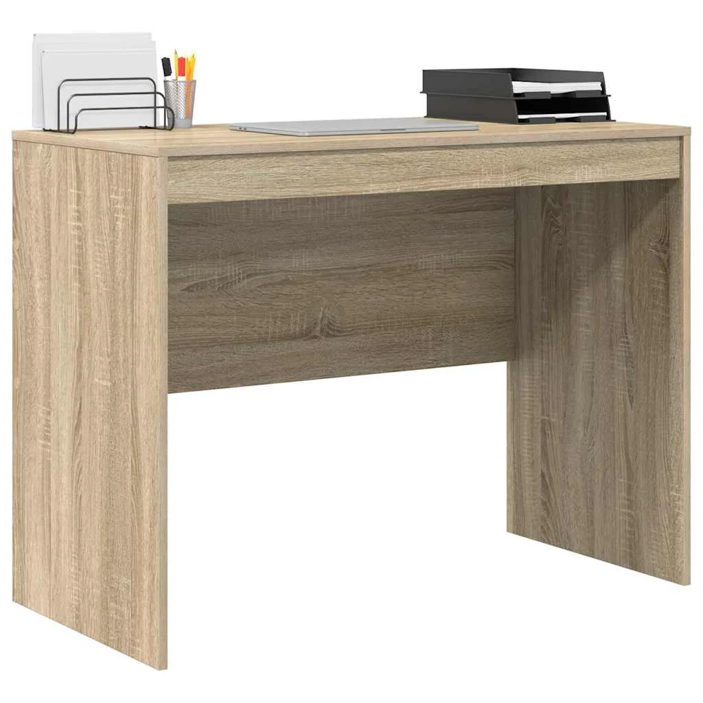 Bureau 100 x 50 x 76 cm chêne sonoma bois d'ingénierie – modèle 4 – vue de détail