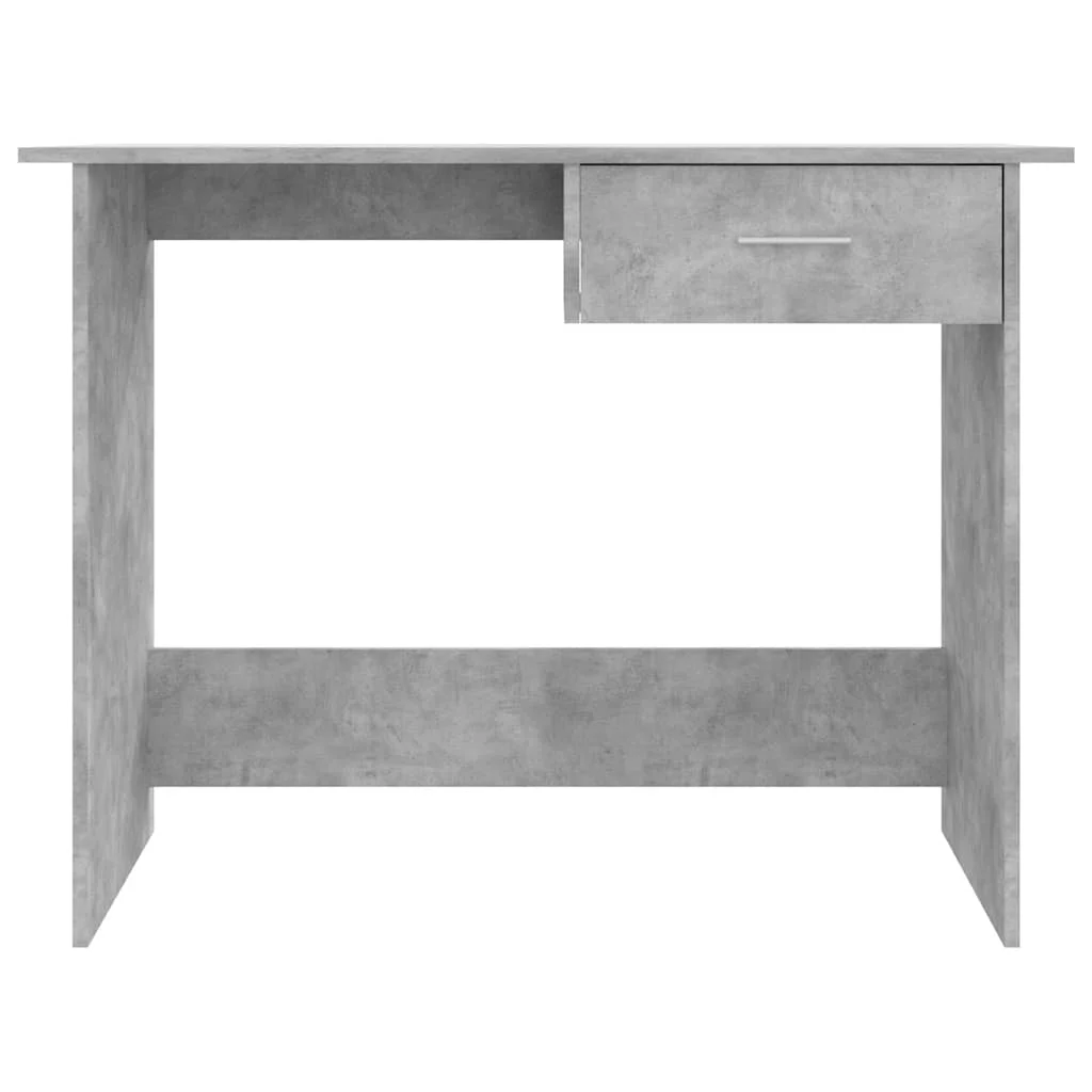Bureau 100 x 50 x 76 cm gris béton bois d'ingénierie – vue de détail