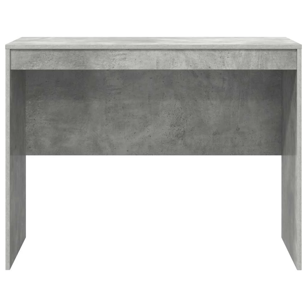 Bureau 100 x 50 x 76 cm gris béton bois d'ingénierie – modèle 4 – vue de dessus