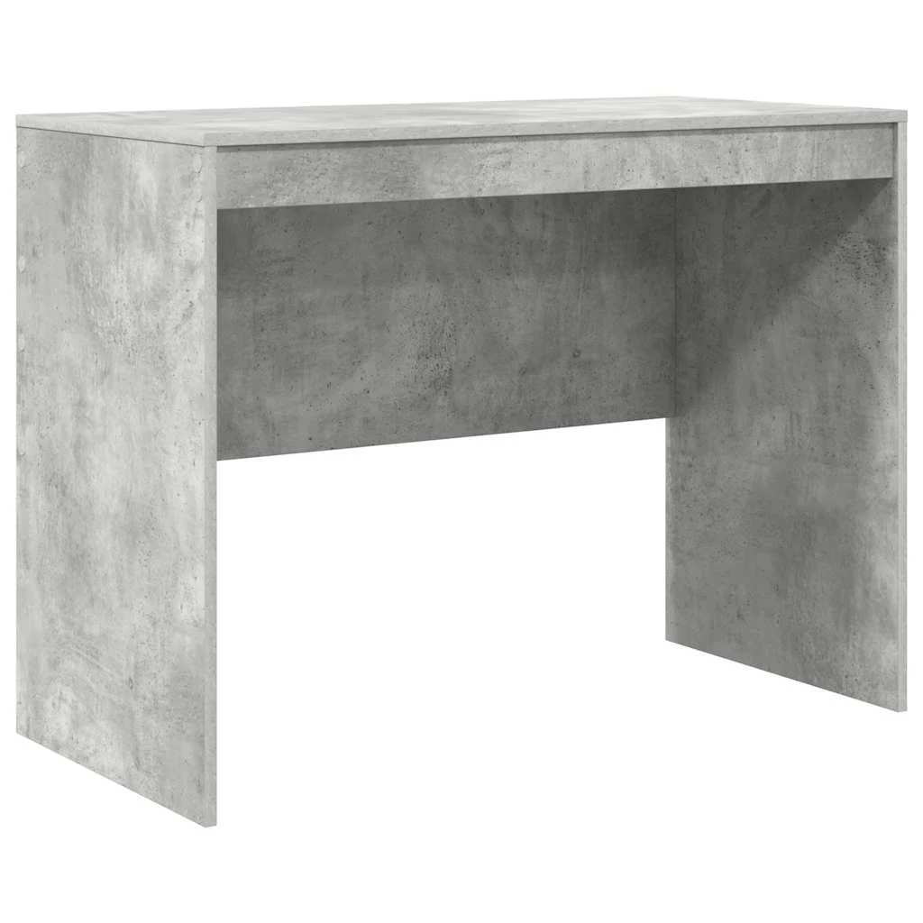 Bureau 100 x 50 x 76 cm gris béton bois d'ingénierie – modèle 4 – vue de côté