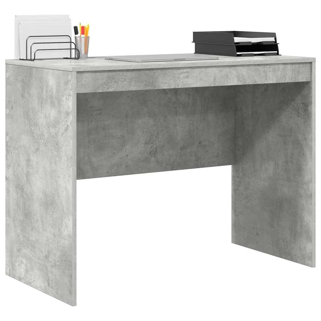 Bureau 100 x 50 x 76 cm gris béton bois d'ingénierie – modèle 4 – vue de détail