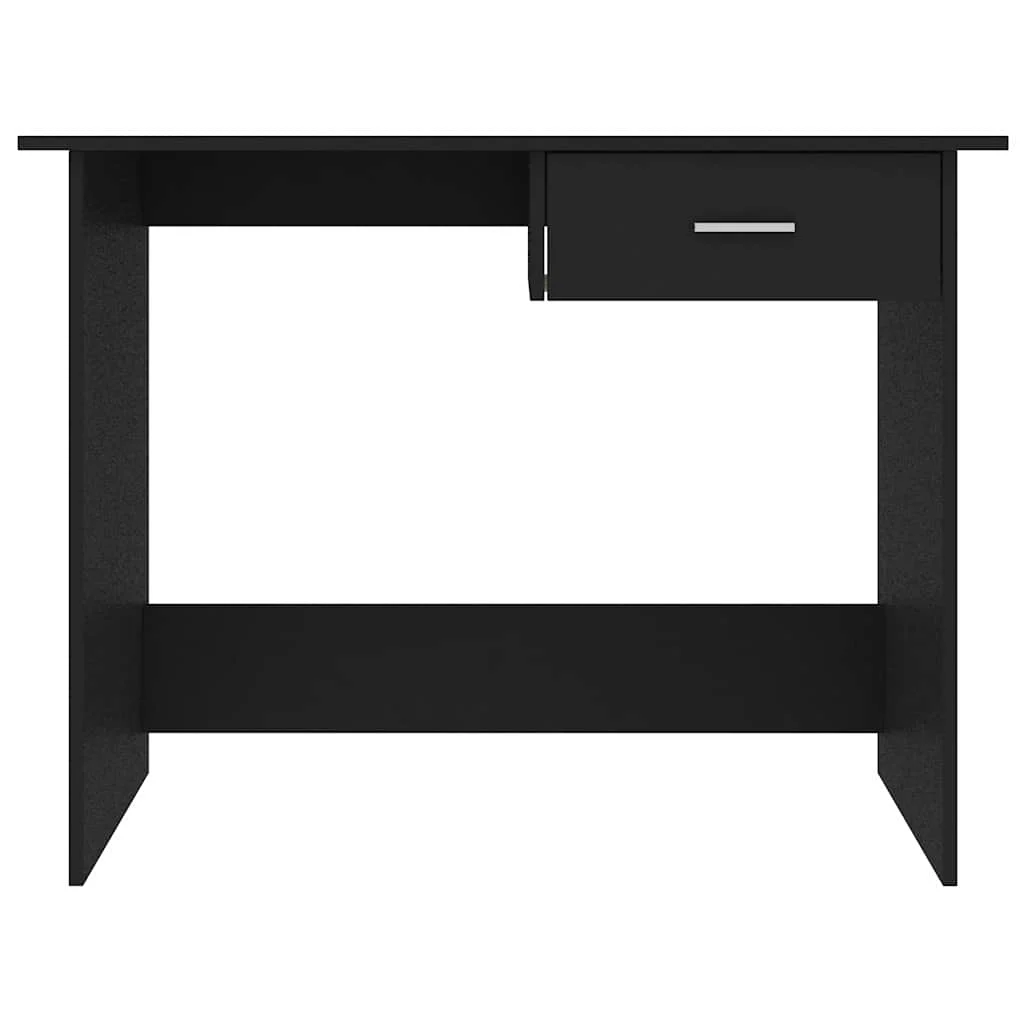 Bureau 100 x 50 x 76 cm noir bois d'ingénierie – vue de détail