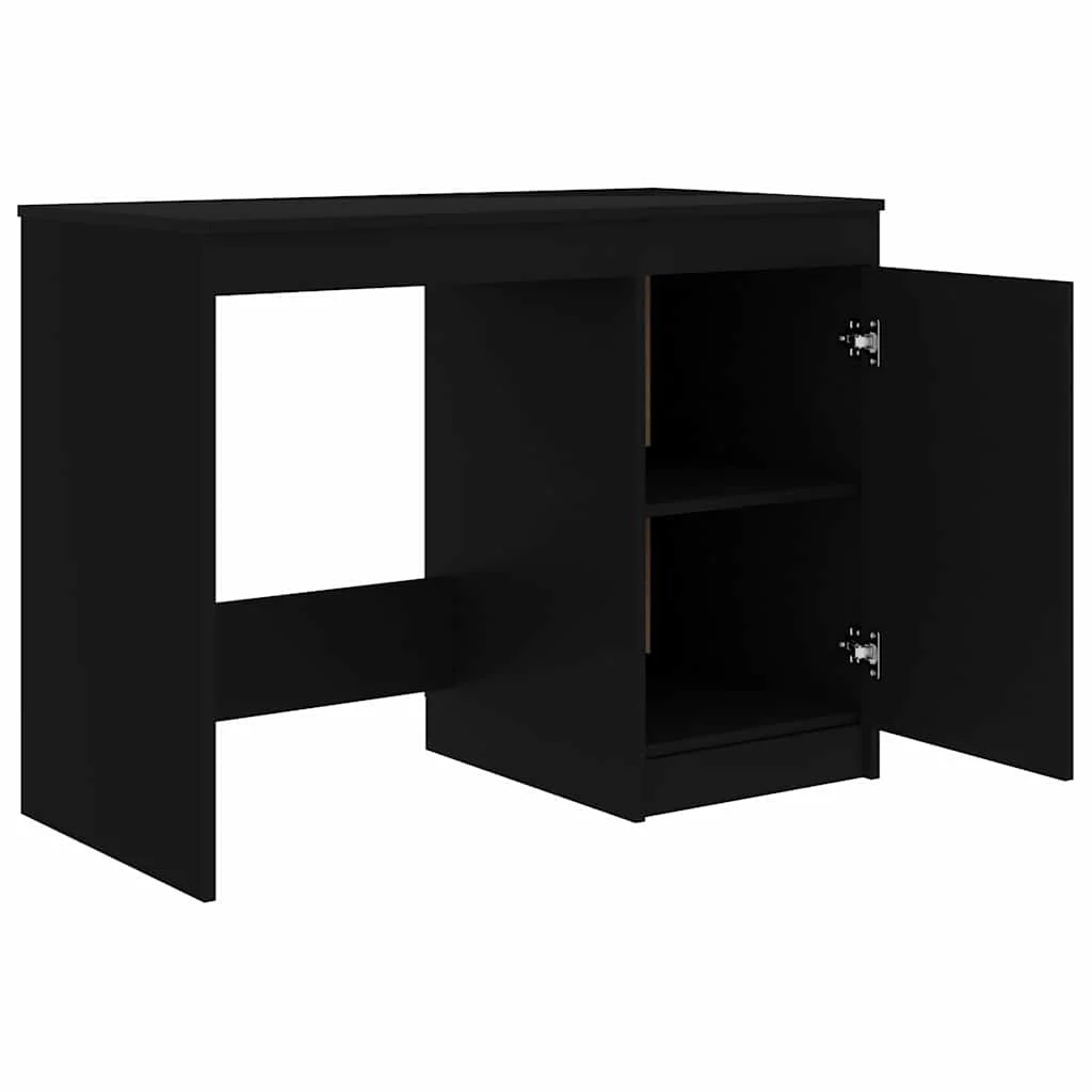 Bureau 100 x 50 x 76 cm noir bois d'ingénierie – modèle 3 – vue en situation