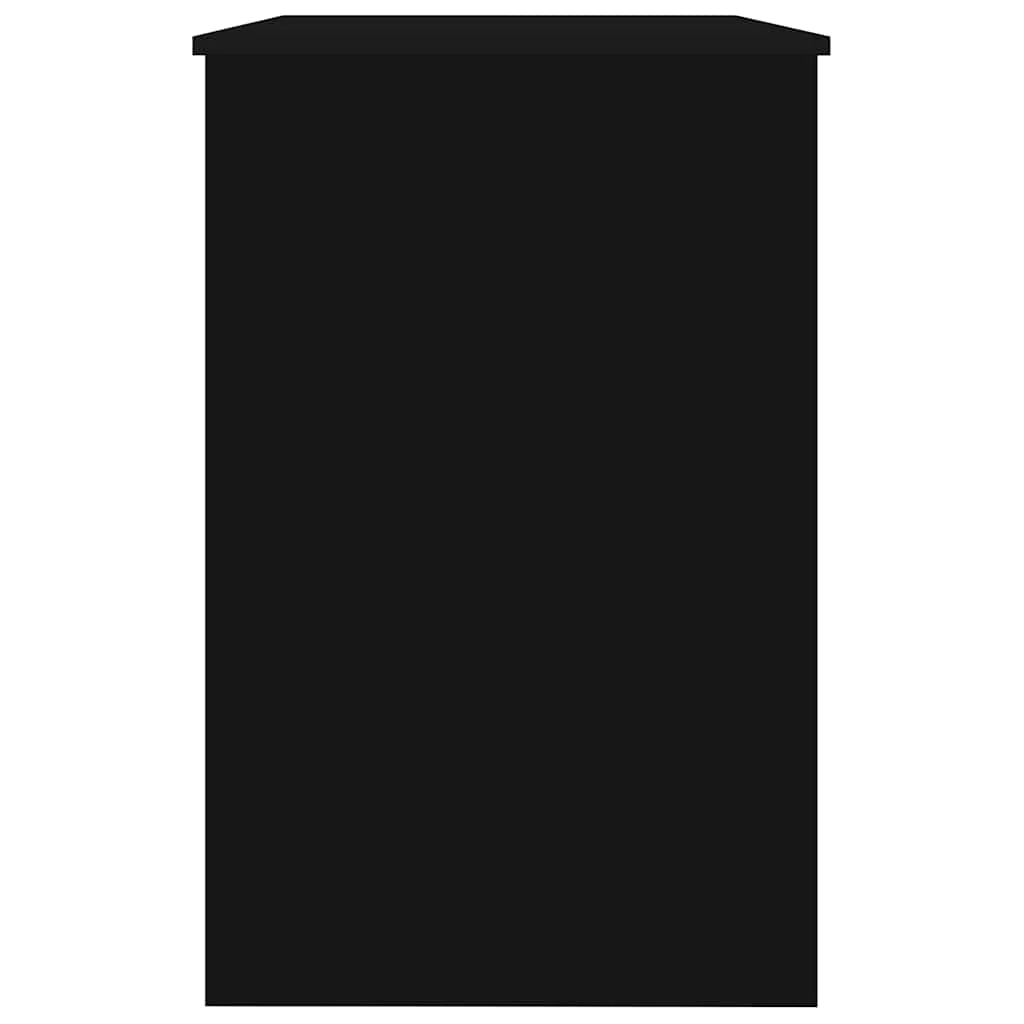 Bureau 100 x 50 x 76 cm noir brillant aggloméré – modèle 2 – vue de dos