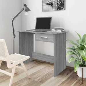 Bureau 100 x 50 x 76 cm sonoma gris bois d'ingénierie – vue d’ensemble