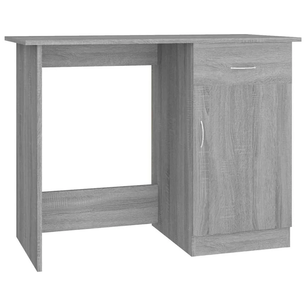 Bureau 100 x 50 x 76 cm sonoma gris bois d'ingénierie – modèle 2 – vue de côté