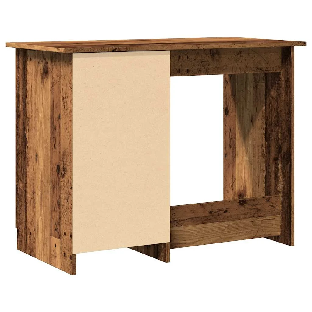 Bureau 100 x 50 x 76 cm vieux bois bois d'ingénierie – vue de dos