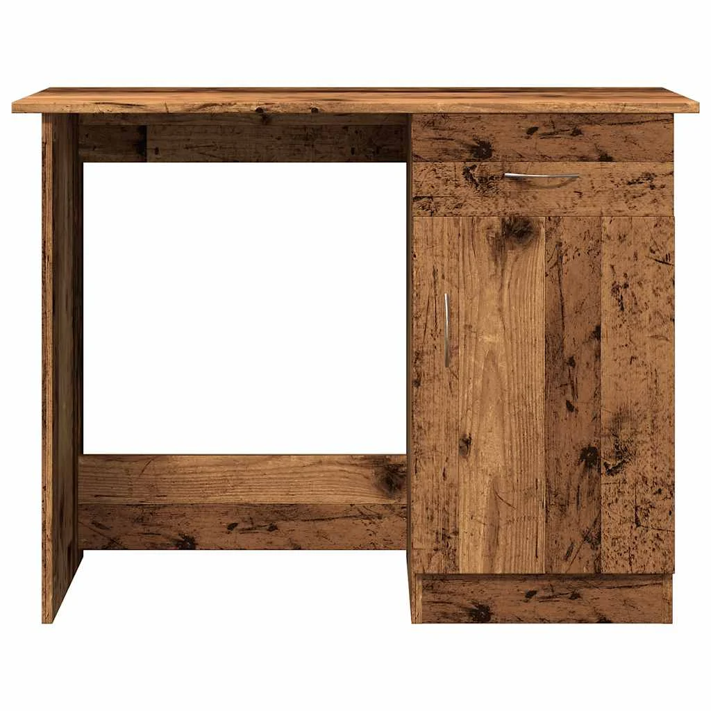 Bureau 100 x 50 x 76 cm vieux bois bois d'ingénierie – vue en situation