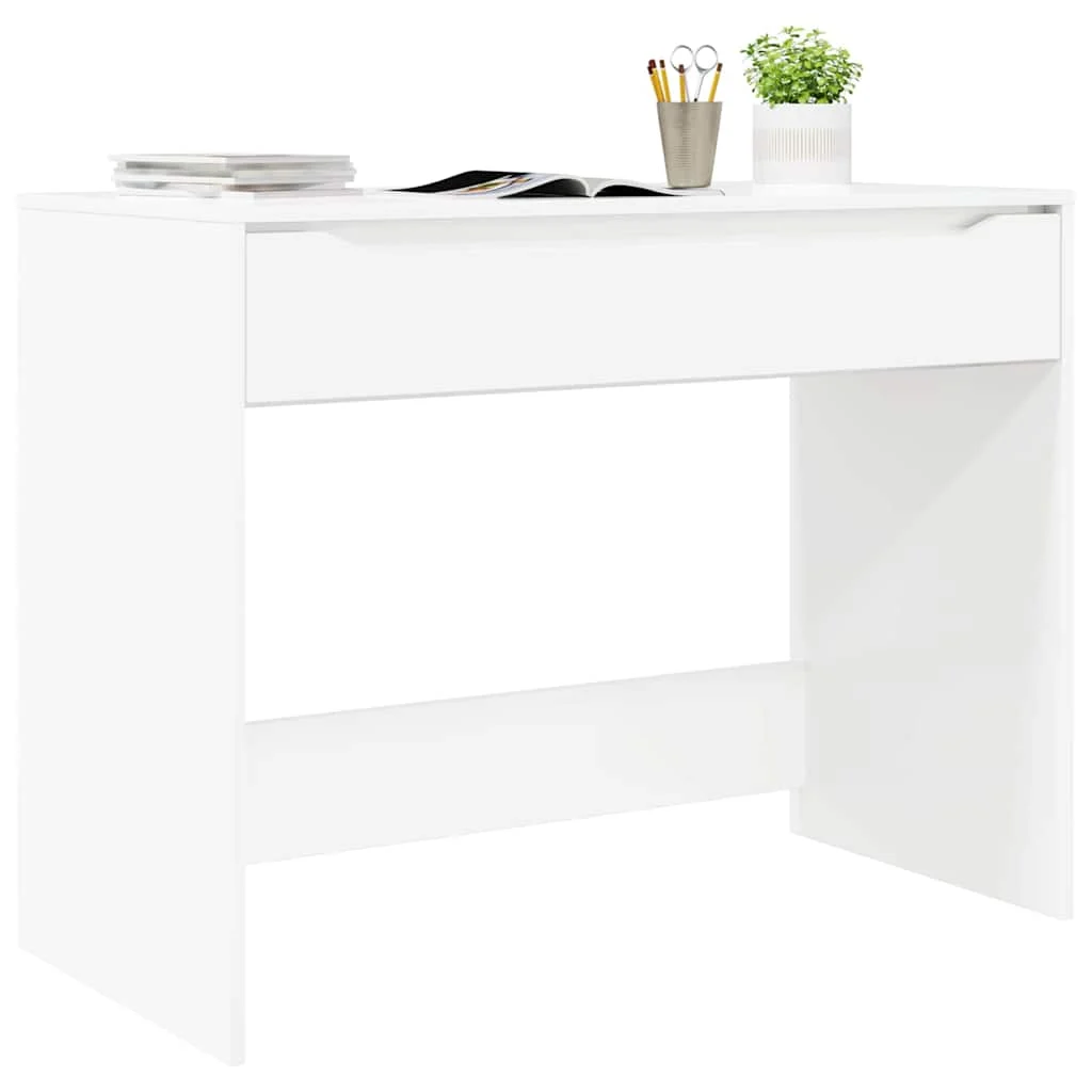 Bureau 100 x 50 x 78 cm blanc brillant – vue de détail