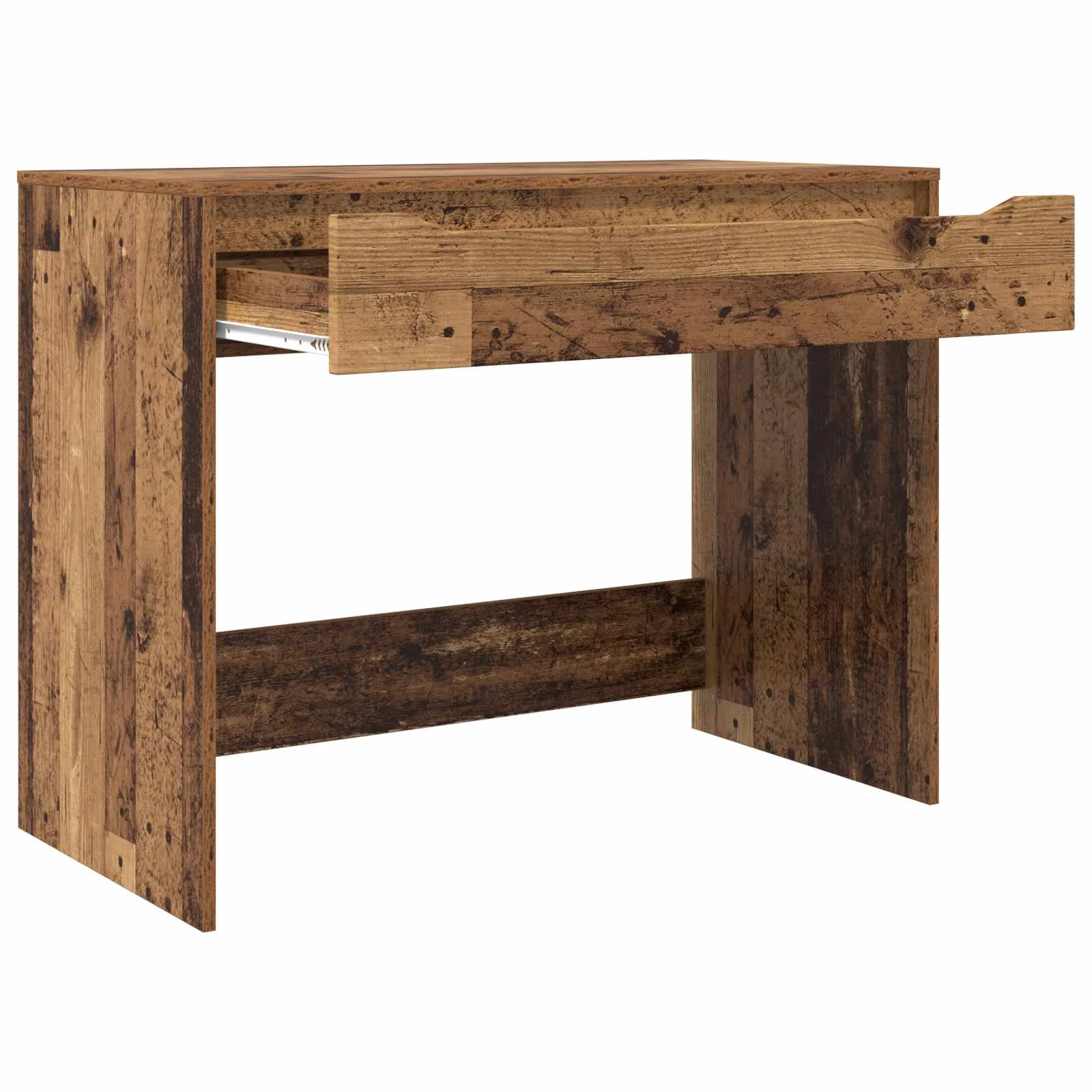 Bureau 100 x 50 x 78 cm bois ancien – vue de dessus