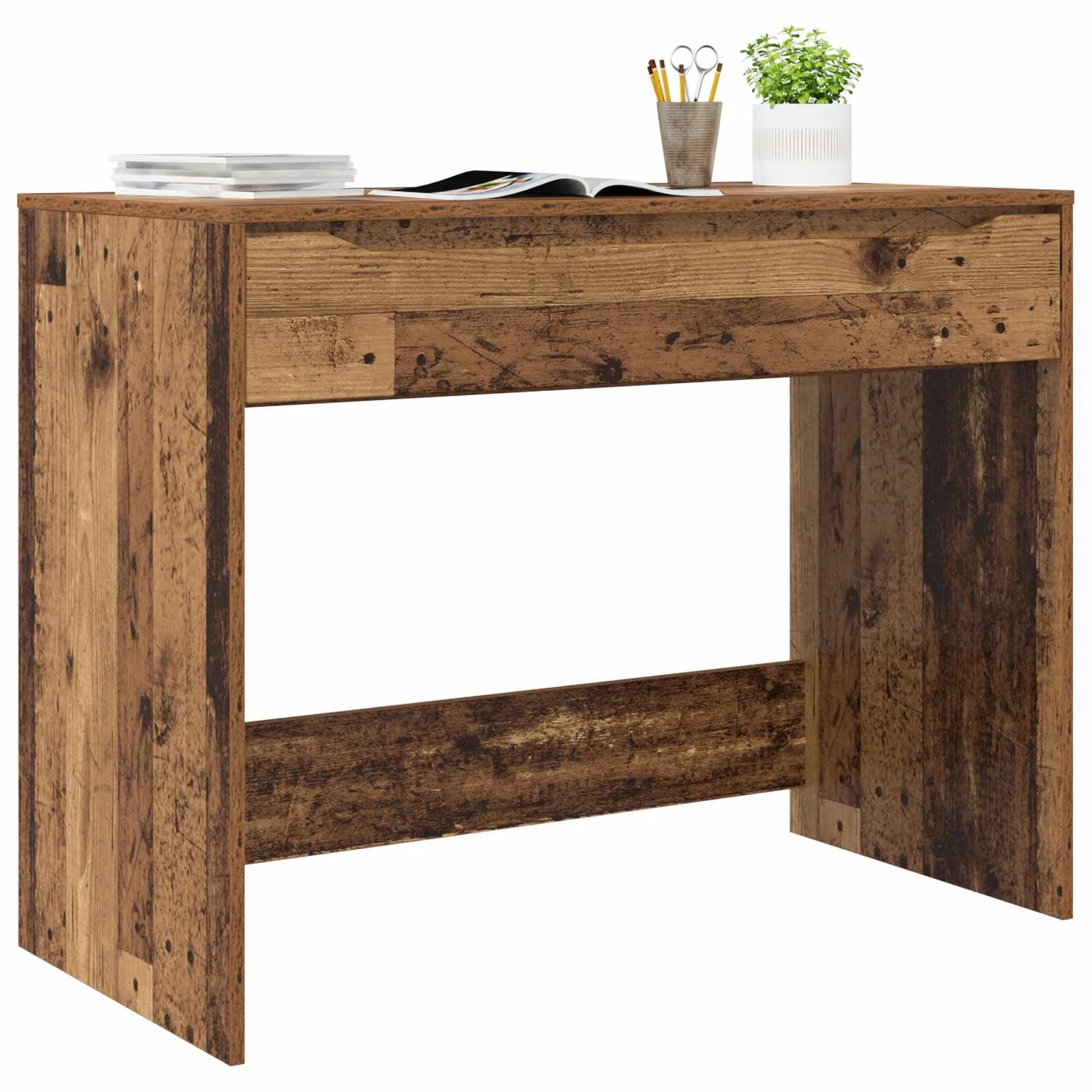 Bureau 100 x 50 x 78 cm bois ancien – vue de détail