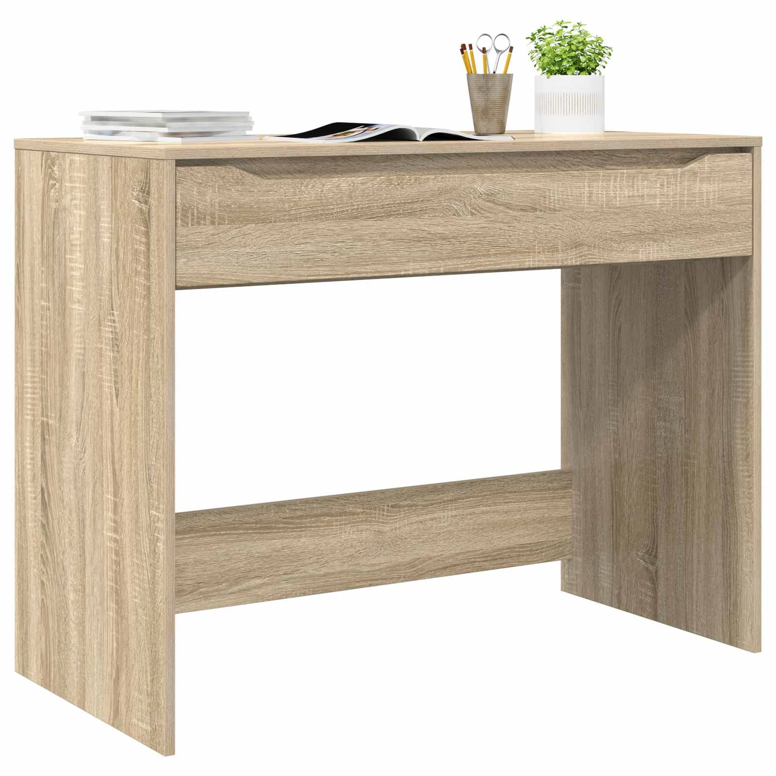 Bureau 100 x 50 x 78 cm chêne sonoma – vue de détail