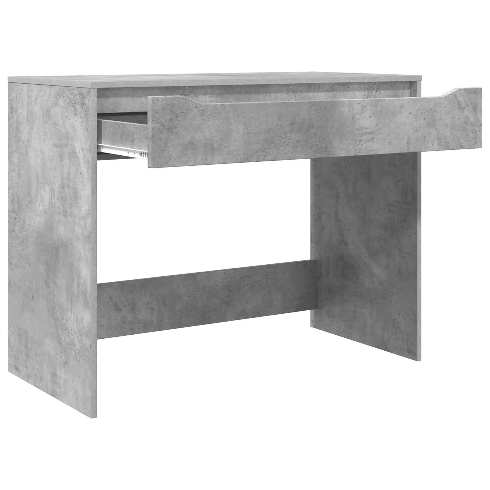 Bureau 100 x 50 x 78 cm gris béton – vue de dessus