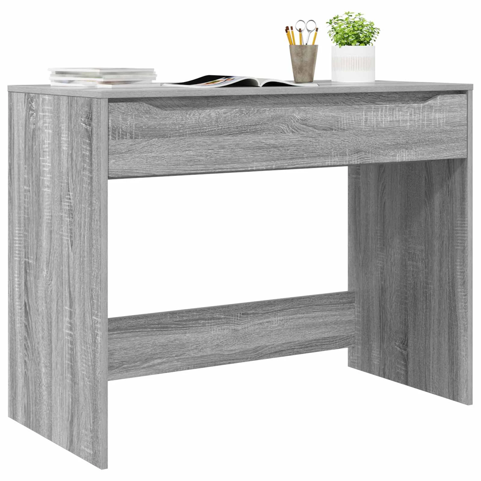 Bureau 100 x 50 x 78 cm gris sonoma – vue de détail