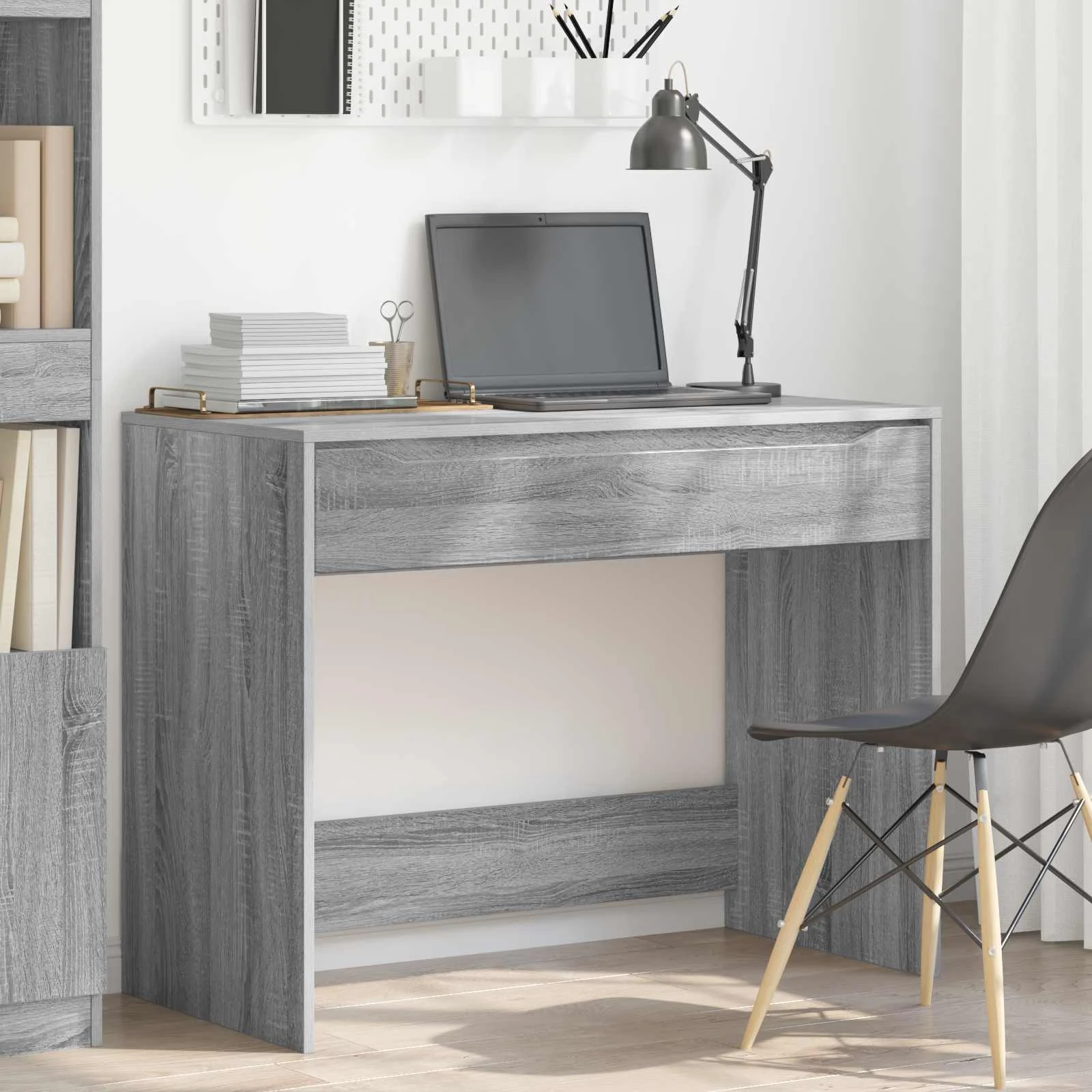 Bureau 100 x 50 x 78 cm gris sonoma – vue en situation