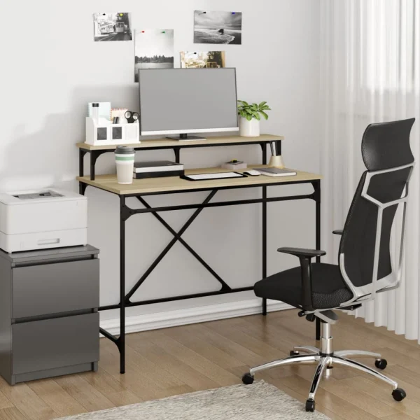 Bureau 100 x 50 x 90 cm chêne sonoma bois d'ingénierie – vue d’ensemble