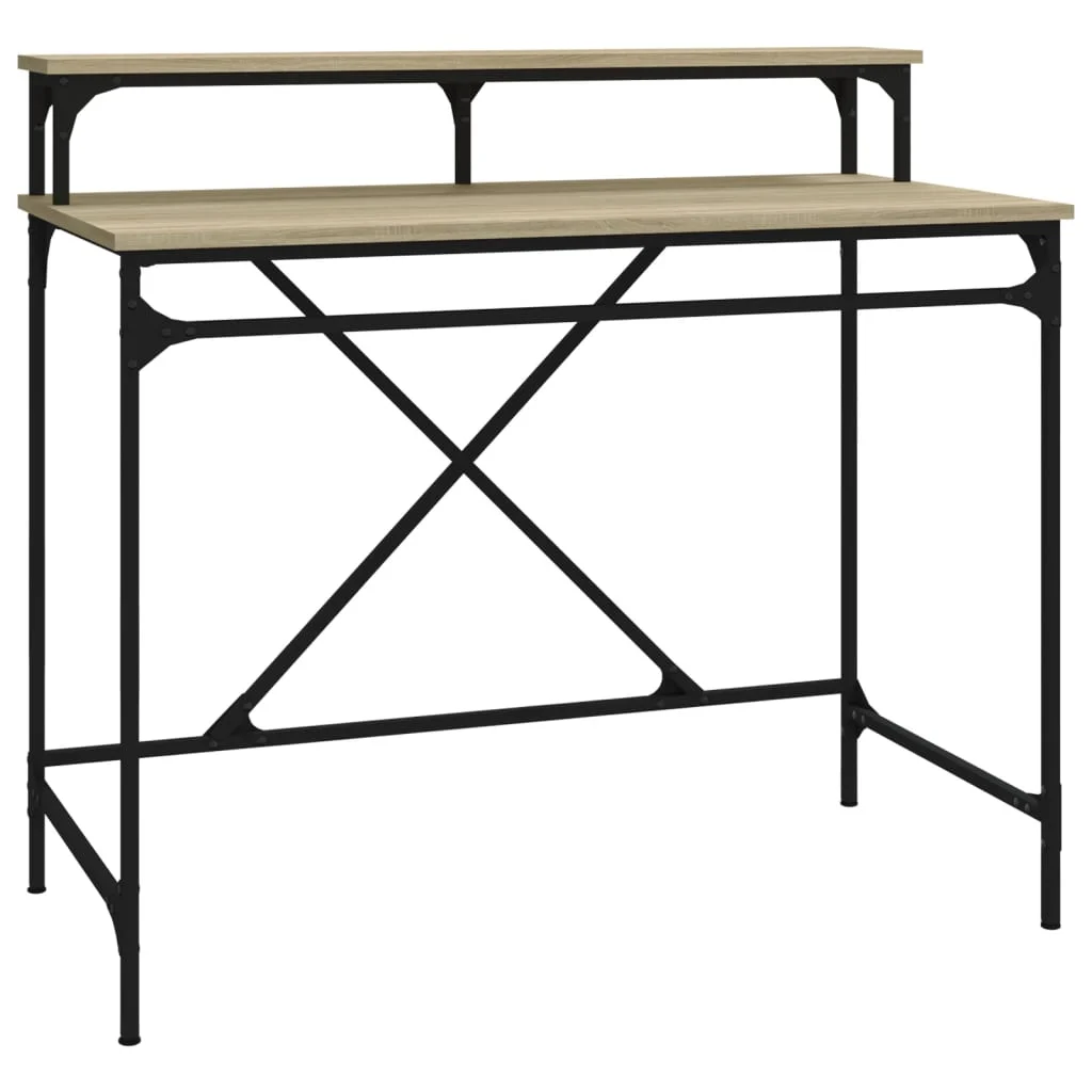 Bureau 100 x 50 x 90 cm chêne sonoma bois d'ingénierie – vue de côté