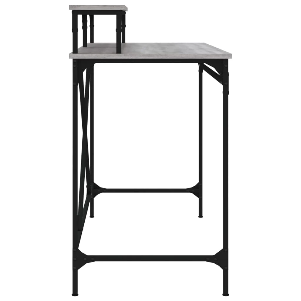 Bureau 100 x 50 x 90 cm sonoma gris bois d'ingénierie – vue de dessus
