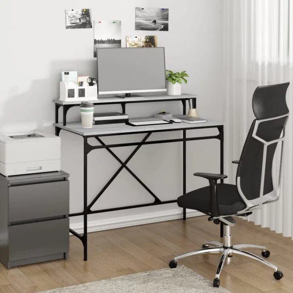Bureau 100 x 50 x 90 cm sonoma gris bois d'ingénierie – vue d’ensemble