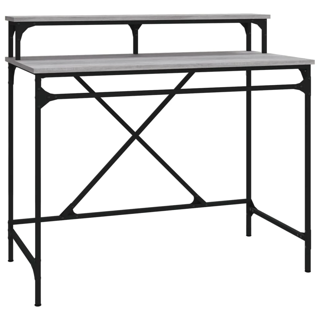 Bureau 100 x 50 x 90 cm sonoma gris bois d'ingénierie – vue de côté