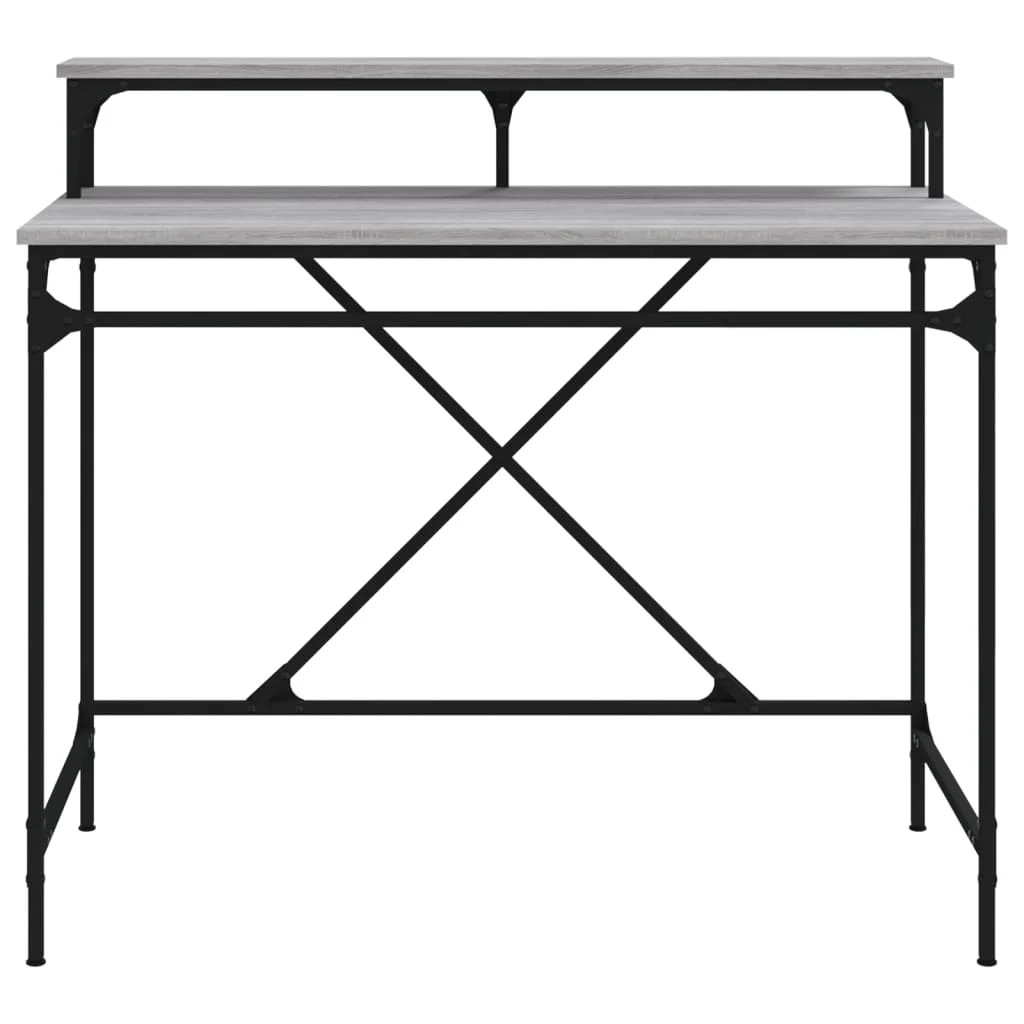 Bureau 100 x 50 x 90 cm sonoma gris bois d'ingénierie – vue en situation