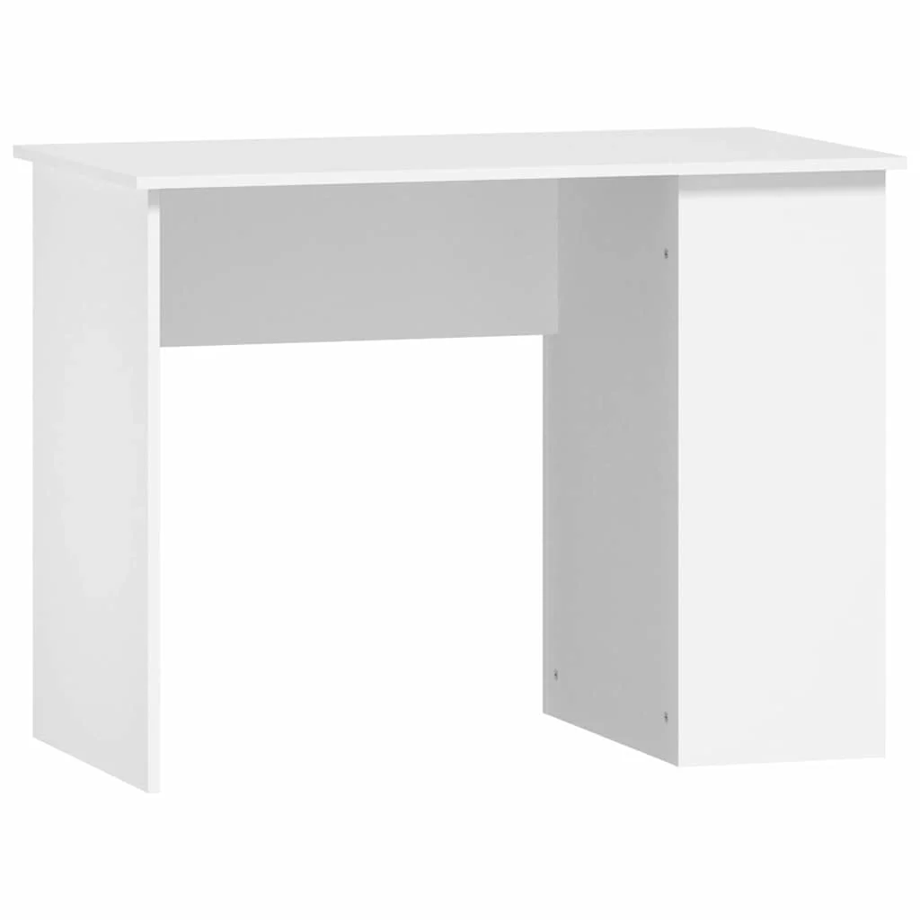 Bureau 100 x 55 x 75 cm blanc bois d'ingénierie – vue de côté