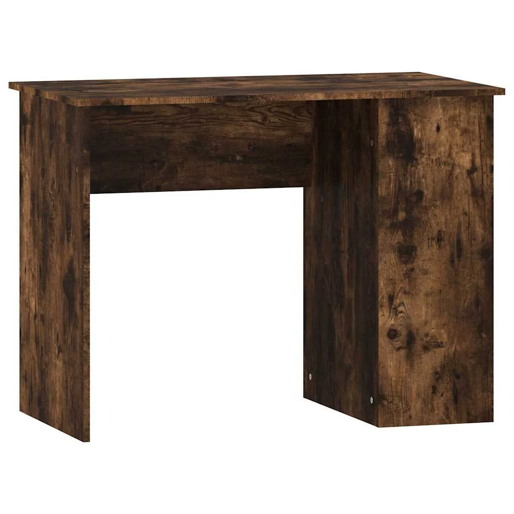 Bureau 100 x 55 x 75 cm chêne fumé bois d'ingénierie – vue de côté