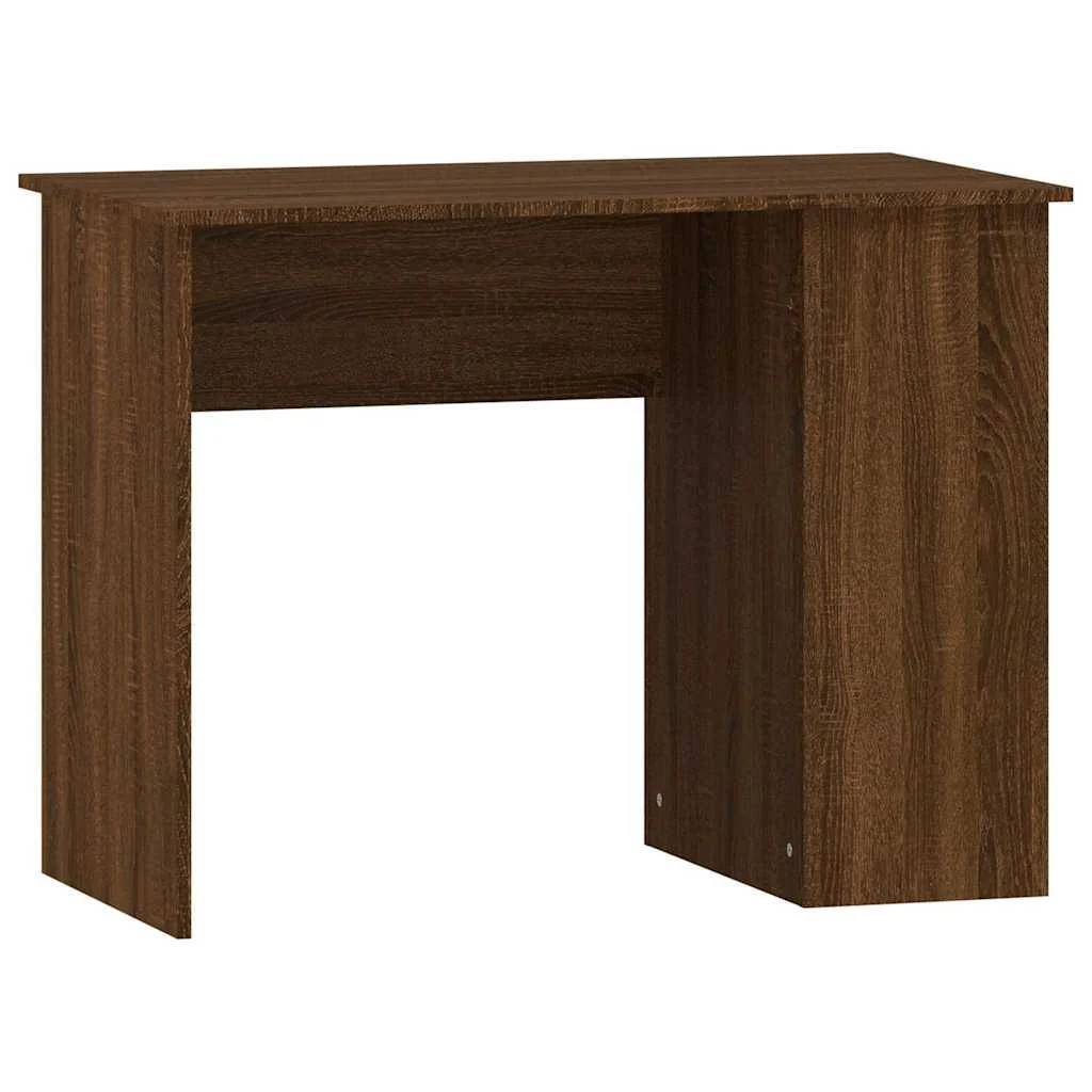 Bureau 100 x 55 x 75 cm chêne marron bois d'ingénierie – vue de côté