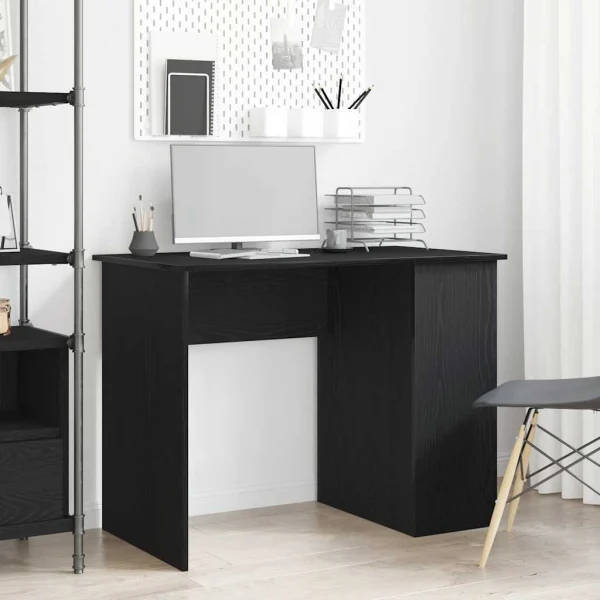 Bureau 100 x 55 x 75 cm chêne noir bois d'ingénierie – vue d’ensemble
