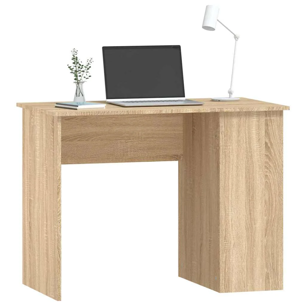 Bureau 100 x 55 x 75 cm chêne sonoma bois d'ingénierie – vue de dessus
